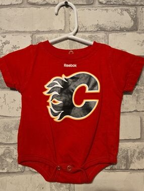 Reebok Red Calgary Flames Infant One-Piece Bodysuit